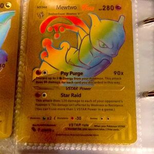 I am selling rain bow Mewtwo cataract gold foil